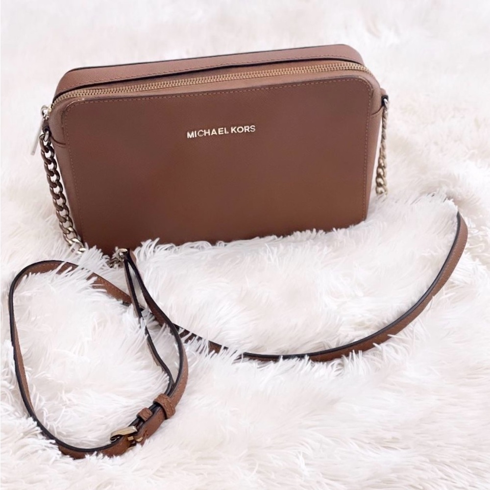 Michael Kors Tan Crossbody Bag with Chain Strap